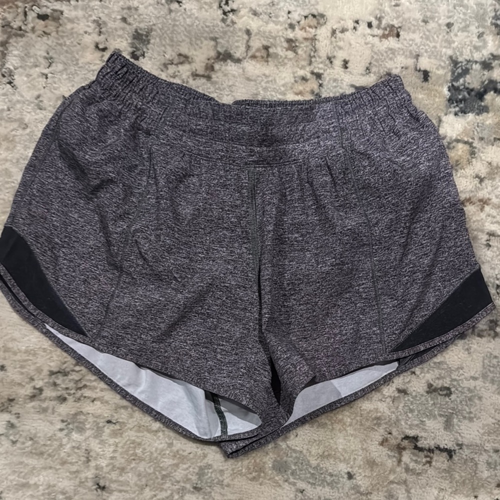 Lululemon Athletica Gray and Black Athletic Shorts
